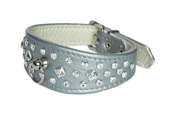 Hundehalsband Bellagio - Silver-Clear