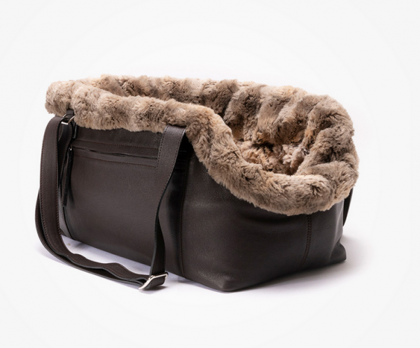 Hundetasche Ophelia - Dunkelbraun Glattleder