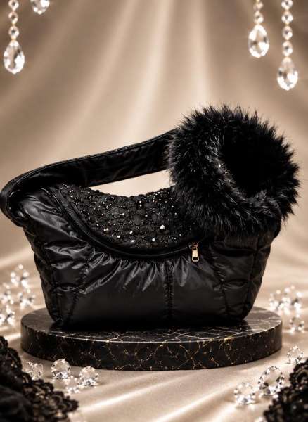 Designer Hundetasche Cross Over Black Diamond