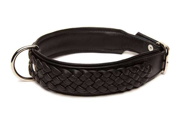 Elchleder Halsband Chester Deluxe - Schwarz