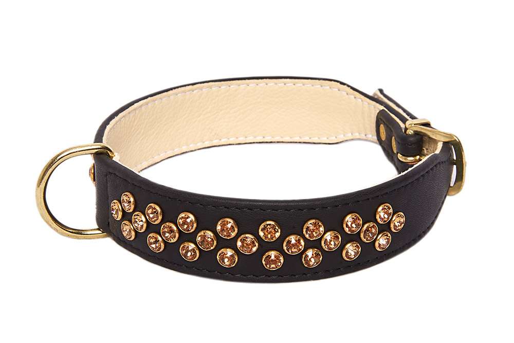 Strass Hundehalsband Mit Leine - Weiches Wildleder, Funkelnd, Für Hunde & Katzen (Größe S, 26-32 Cm)