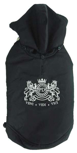 Hundemantel Venezia Black Front