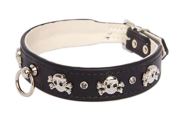 Elchleder Hundehalsband Pirat Black-Smoky