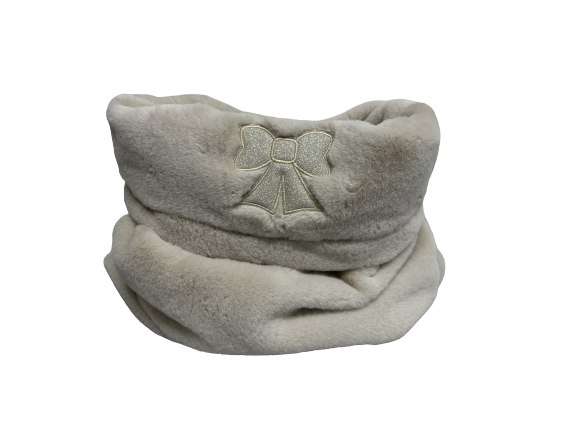 Hundedecke Cuddle Cup 3 in 1 - Creme mit Schleife