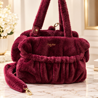 Ultraweiche Hundetasche Vincenza - Burgundy