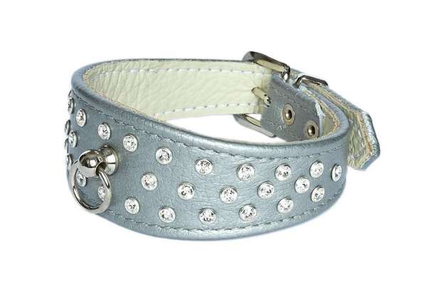 Hundehalsband 5th Avenue - Silver-Clear