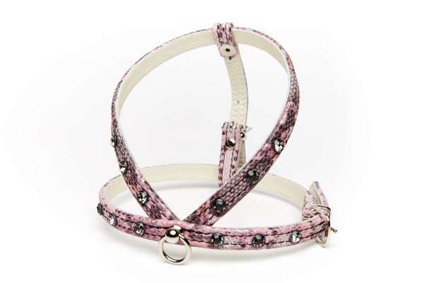 Hundegeschirr Shiny Petit - Pink Snake
