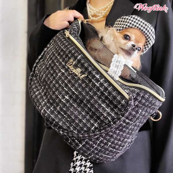 Hundetasche HUG ME - TWEED BLACK