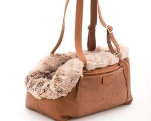 Hundetasche Ophelia Croc Edition Cognac