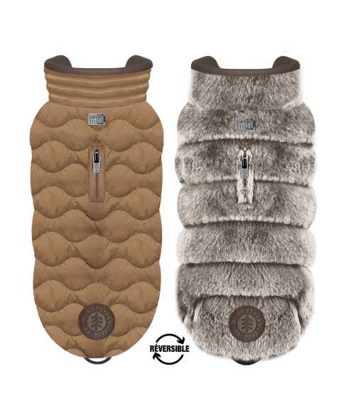 Wende-Hundemantel Gaspard - Caramel