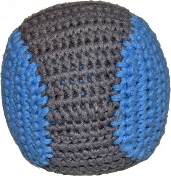 Handgehäkelter Spielball - delfingrau-azurblau
